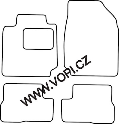 Textil-Autoteppiche Nissan Micra K 12 3 dveřový 2003 -2010 Autofit (3239)